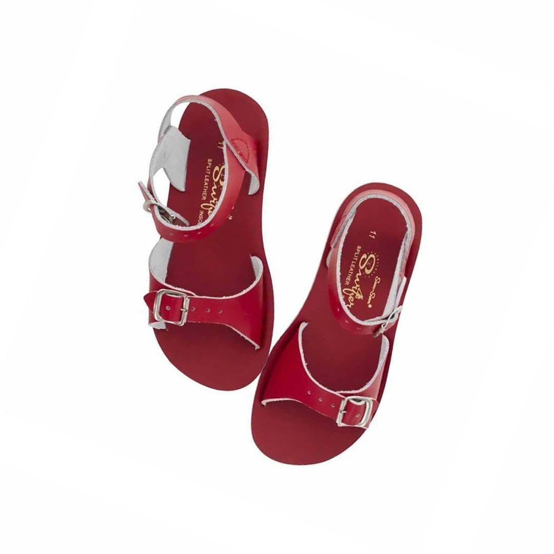 Salt-Water Sun-San Kids Sandals - Surfer - Red