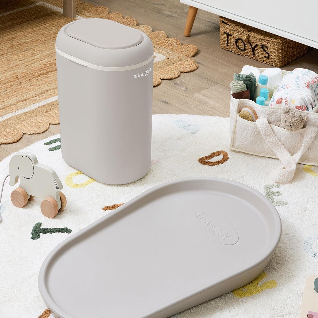 Shnuggle Eco Touch Nappy Bin - Taupe - Image 4