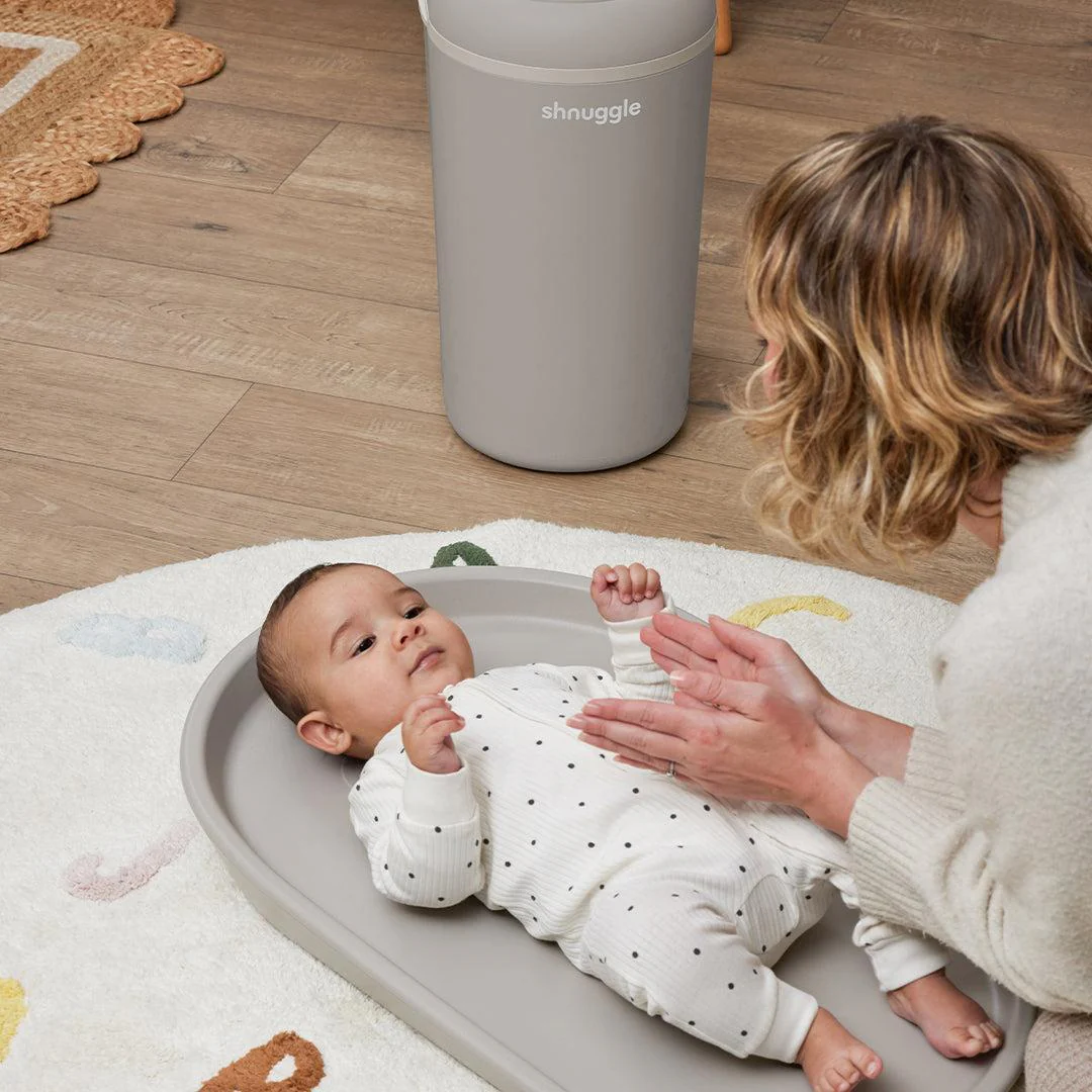 Shnuggle Eco Touch Nappy Bin - Taupe - Image 7