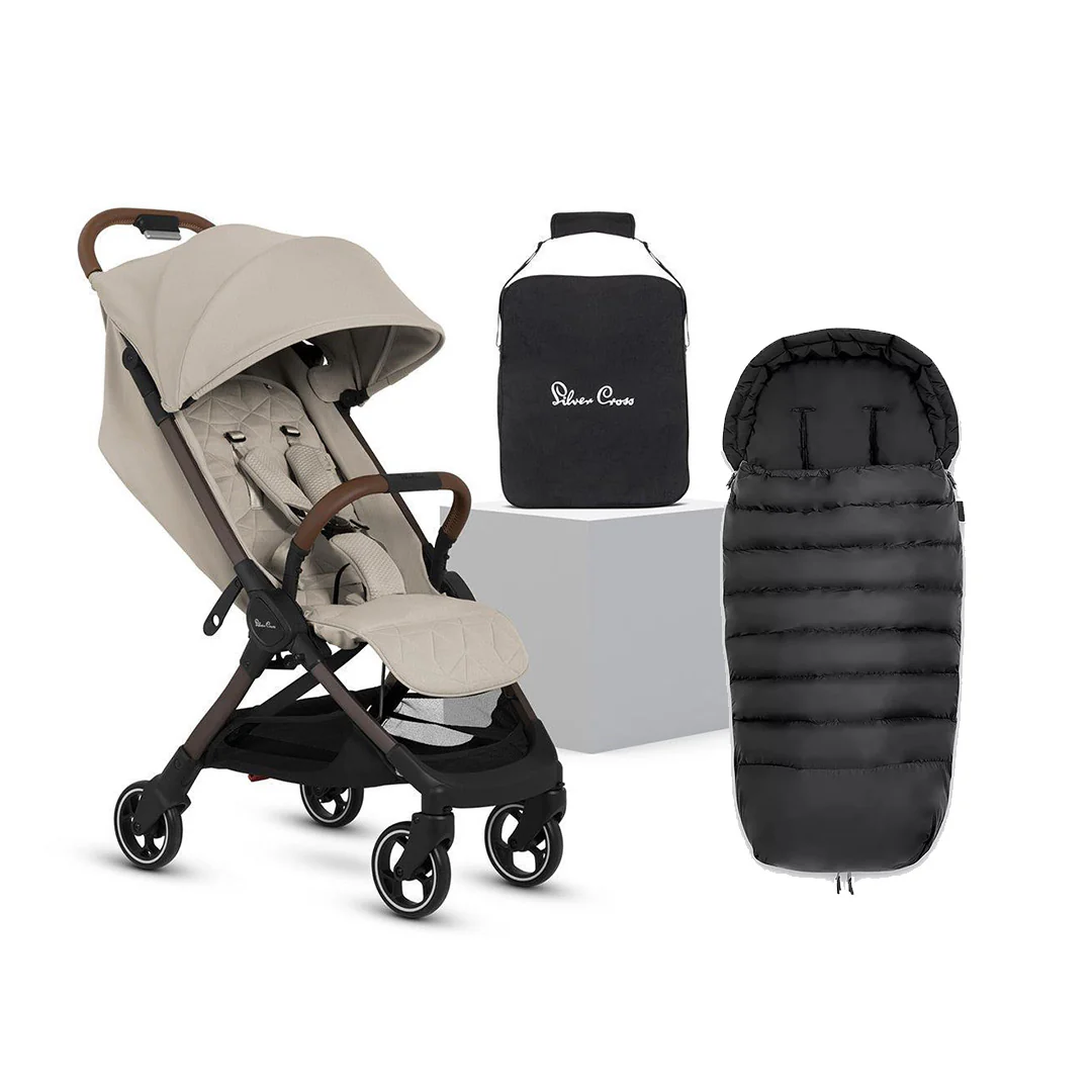 Silver Cross Clic 2 Compact Stroller - Latte - Image 10