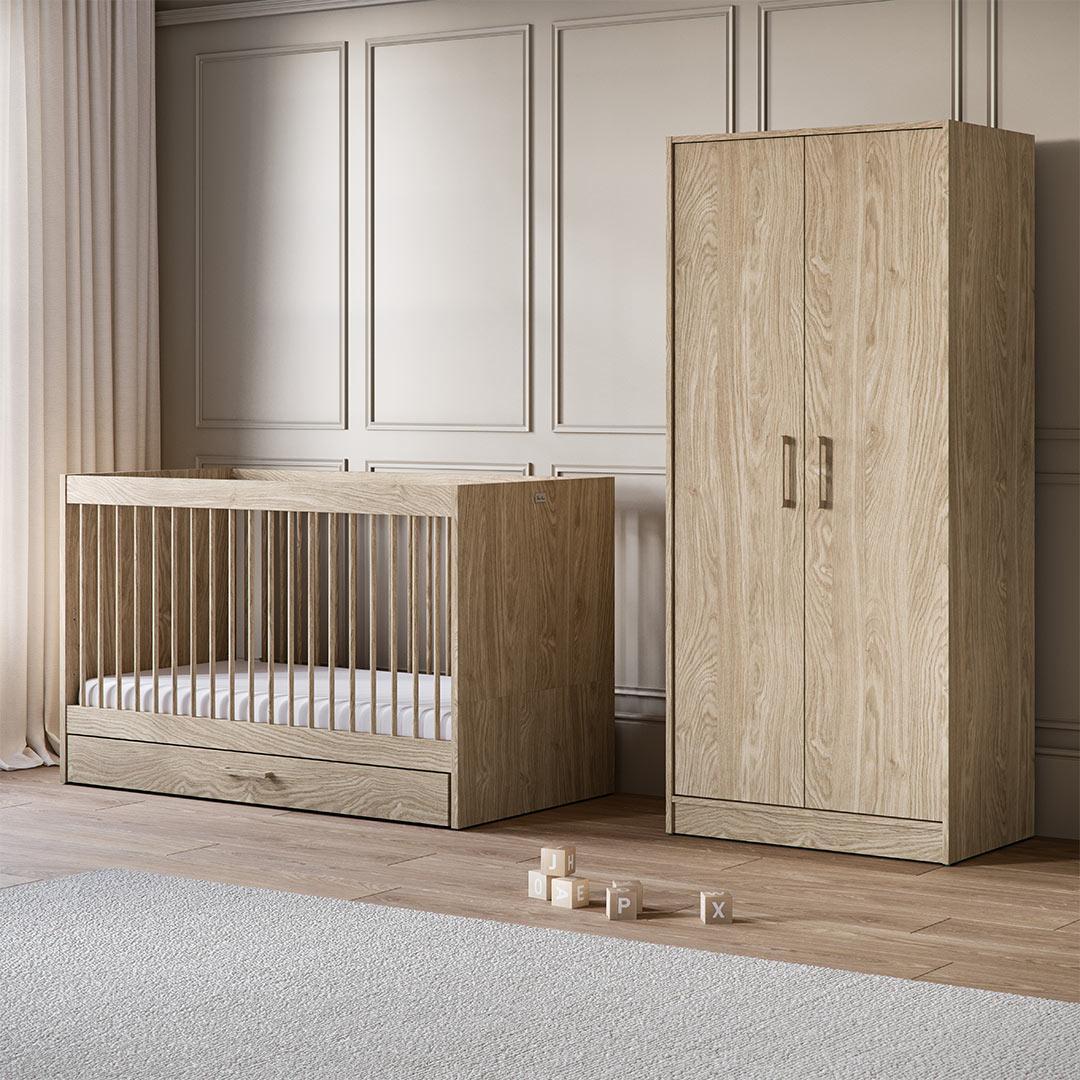 Silver Cross Geneva Wardrobe - Oak - Image 6