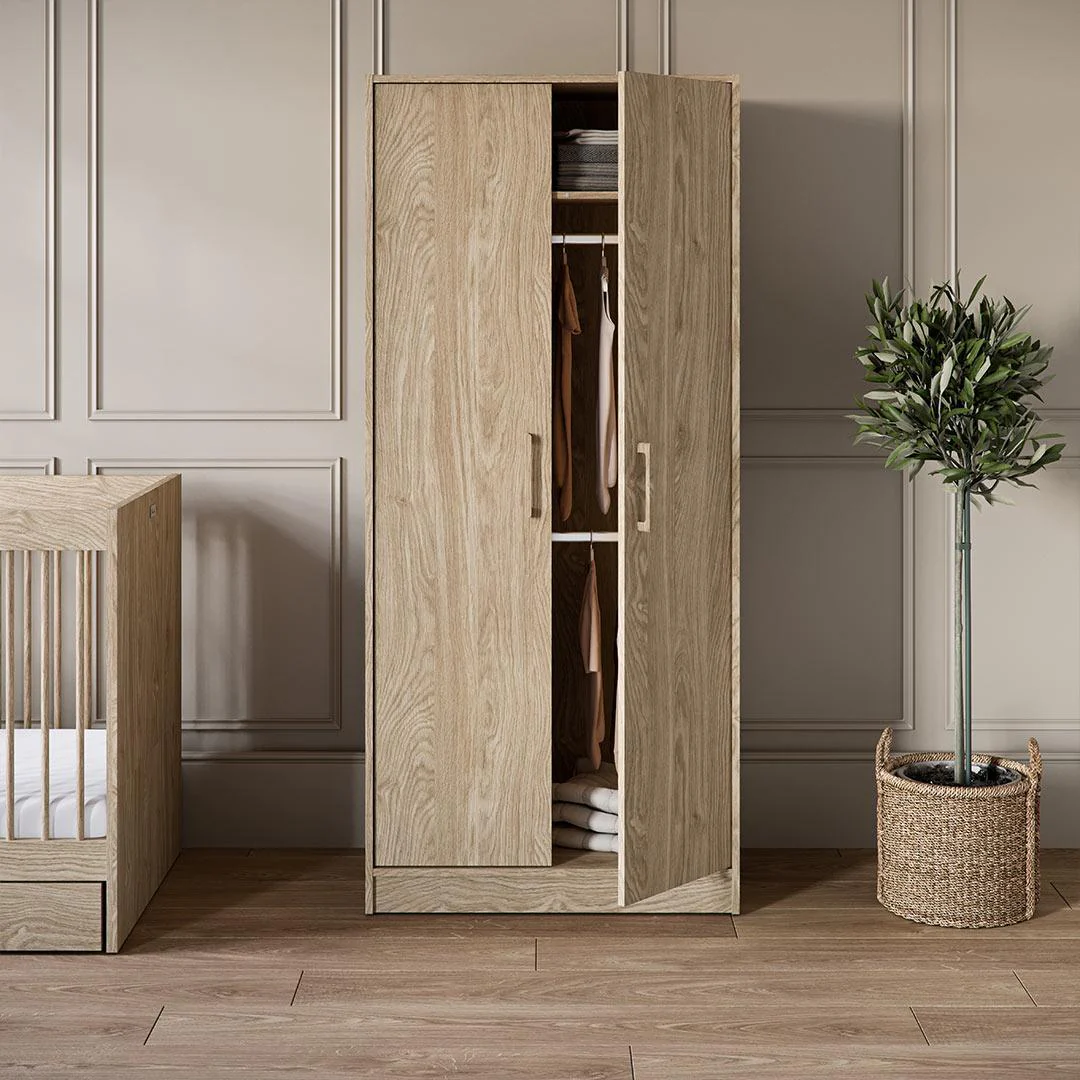 Silver Cross Geneva Wardrobe - Oak - Image 2
