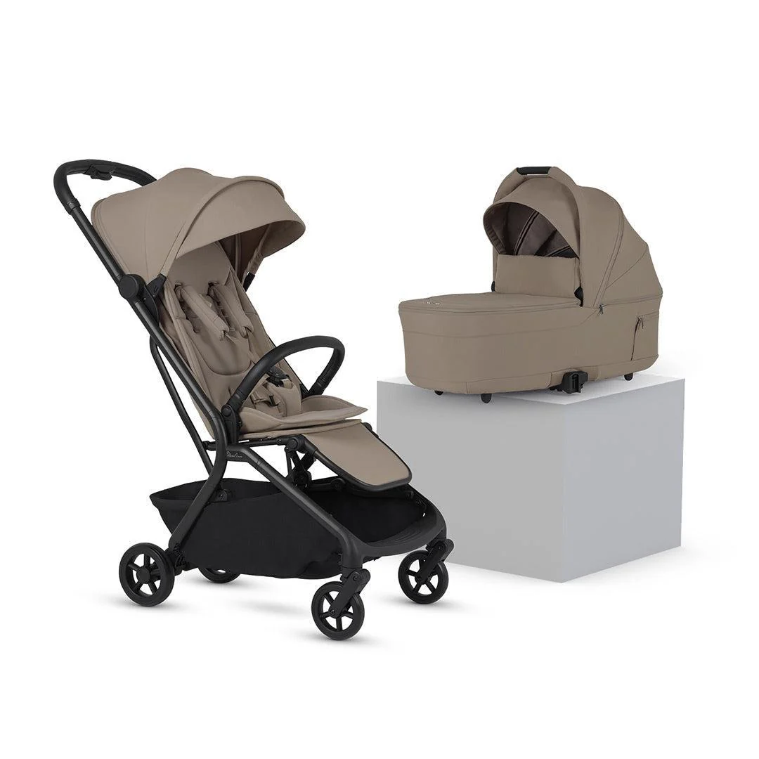 Silver Cross Nia Stroller & Carrycot - Champagne