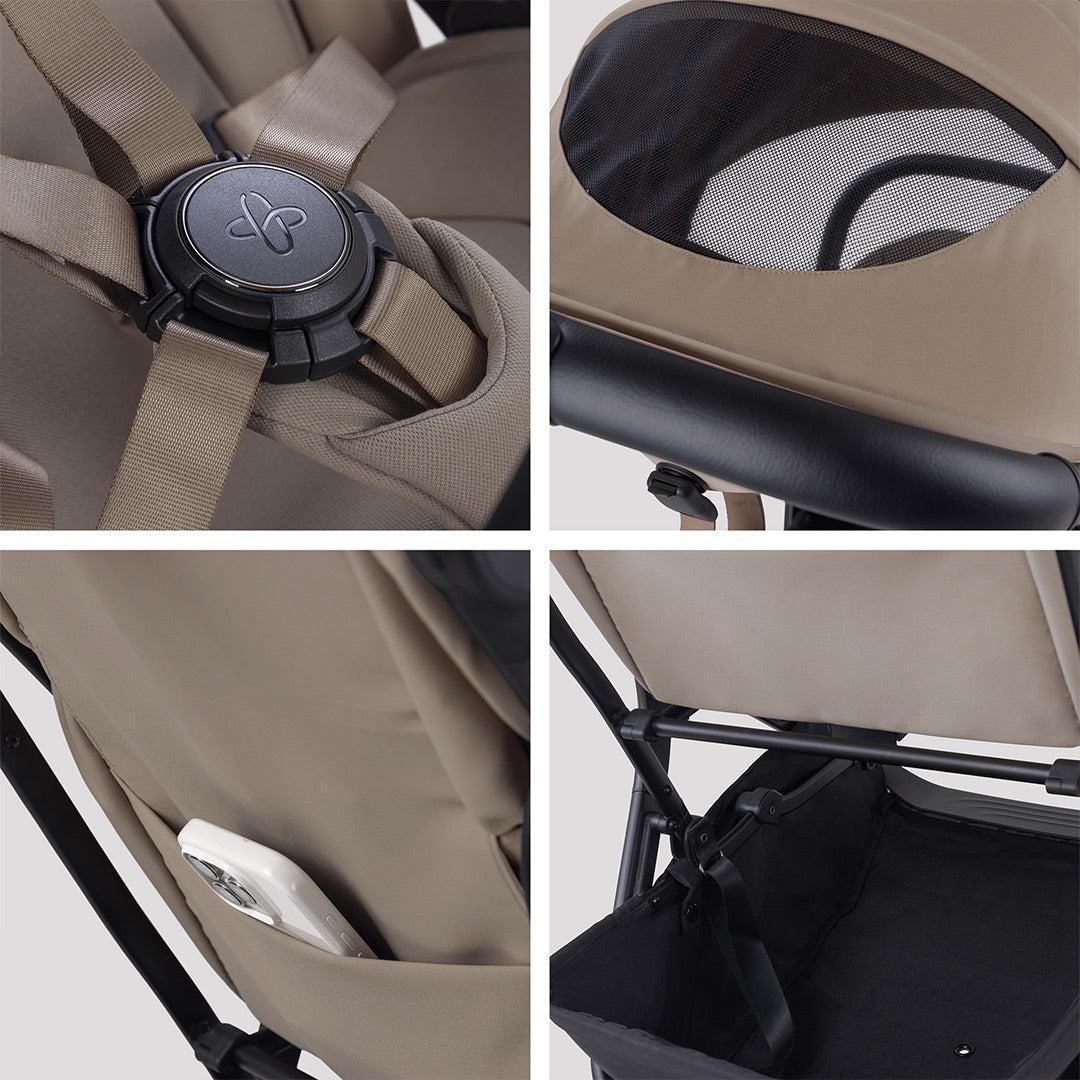 Silver Cross Nia Stroller & Carrycot - Champagne - Image 20