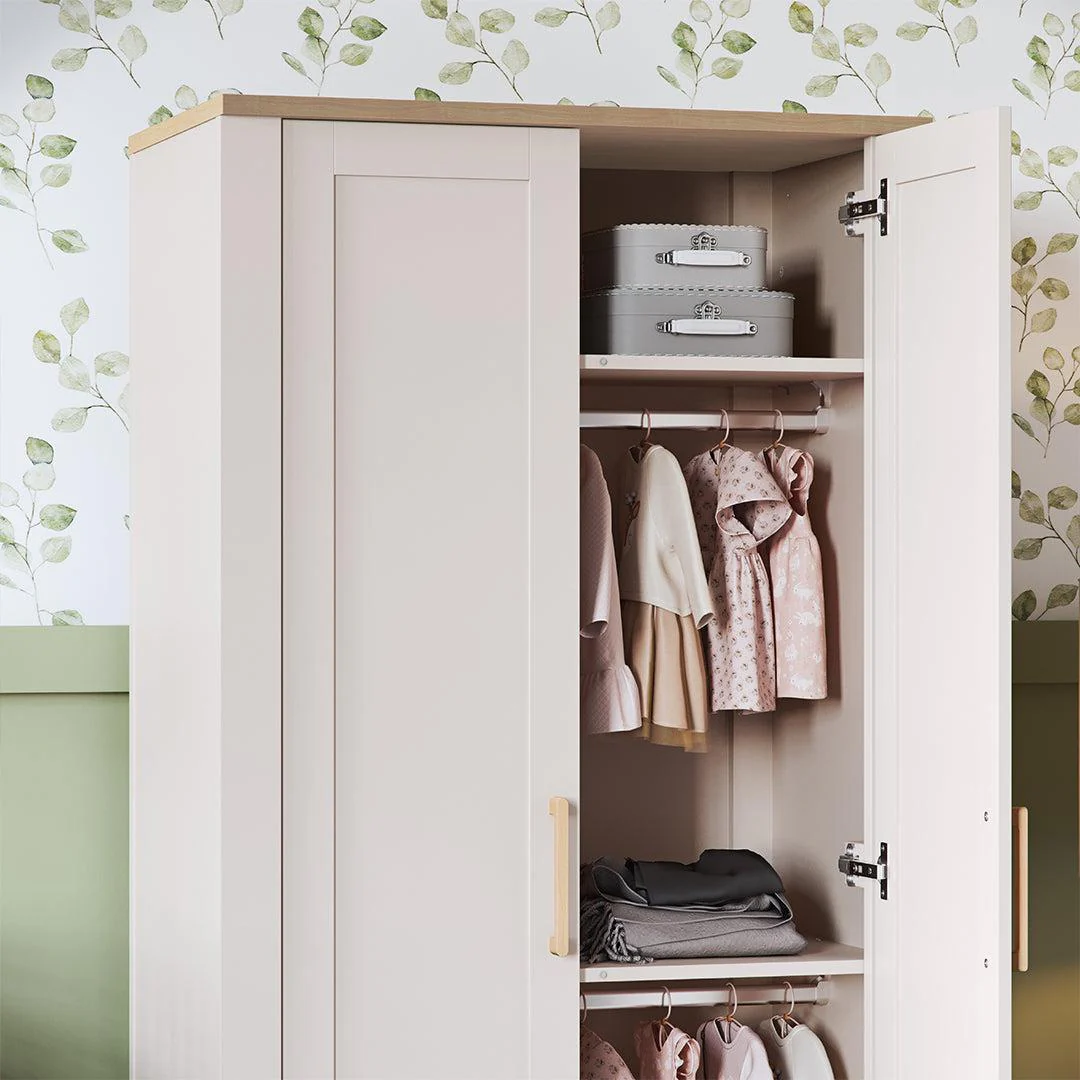Silver Cross Seville Wardrobe - Cashmere Oak - Image 2