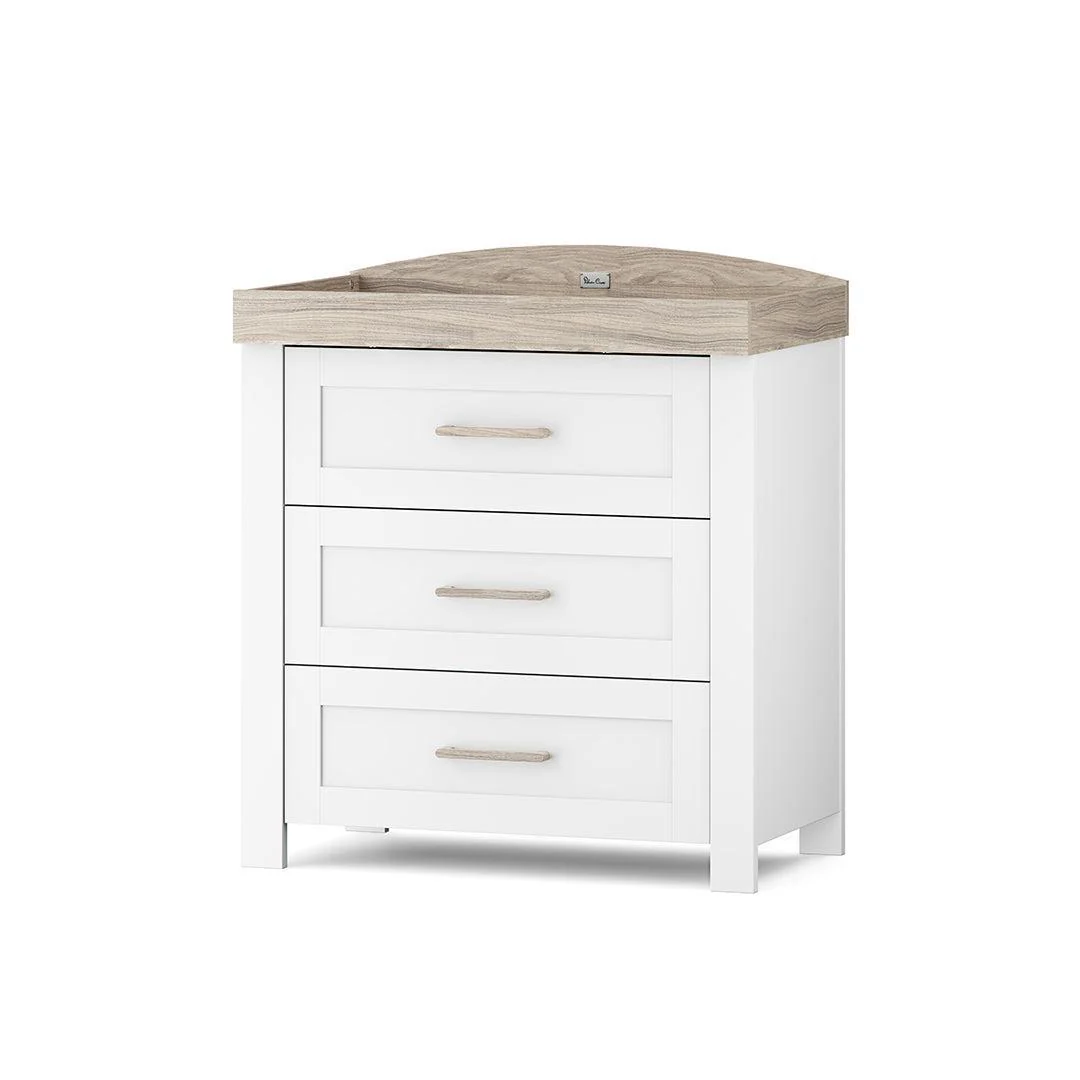 Silver Cross Valencia 2 Piece Nursery Set (Cot Bed & Dresser) - Ash White - Image 9