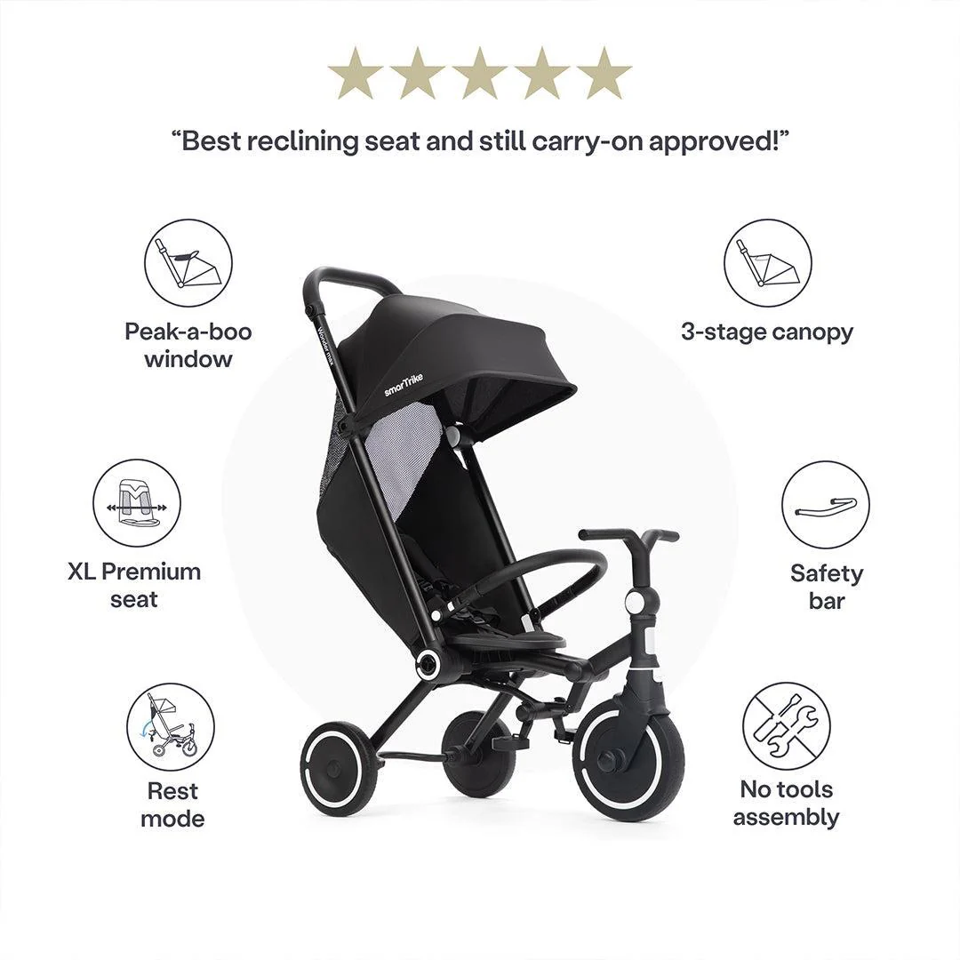 smarTrike Wonder Max Trike - Jet Black - Image 8