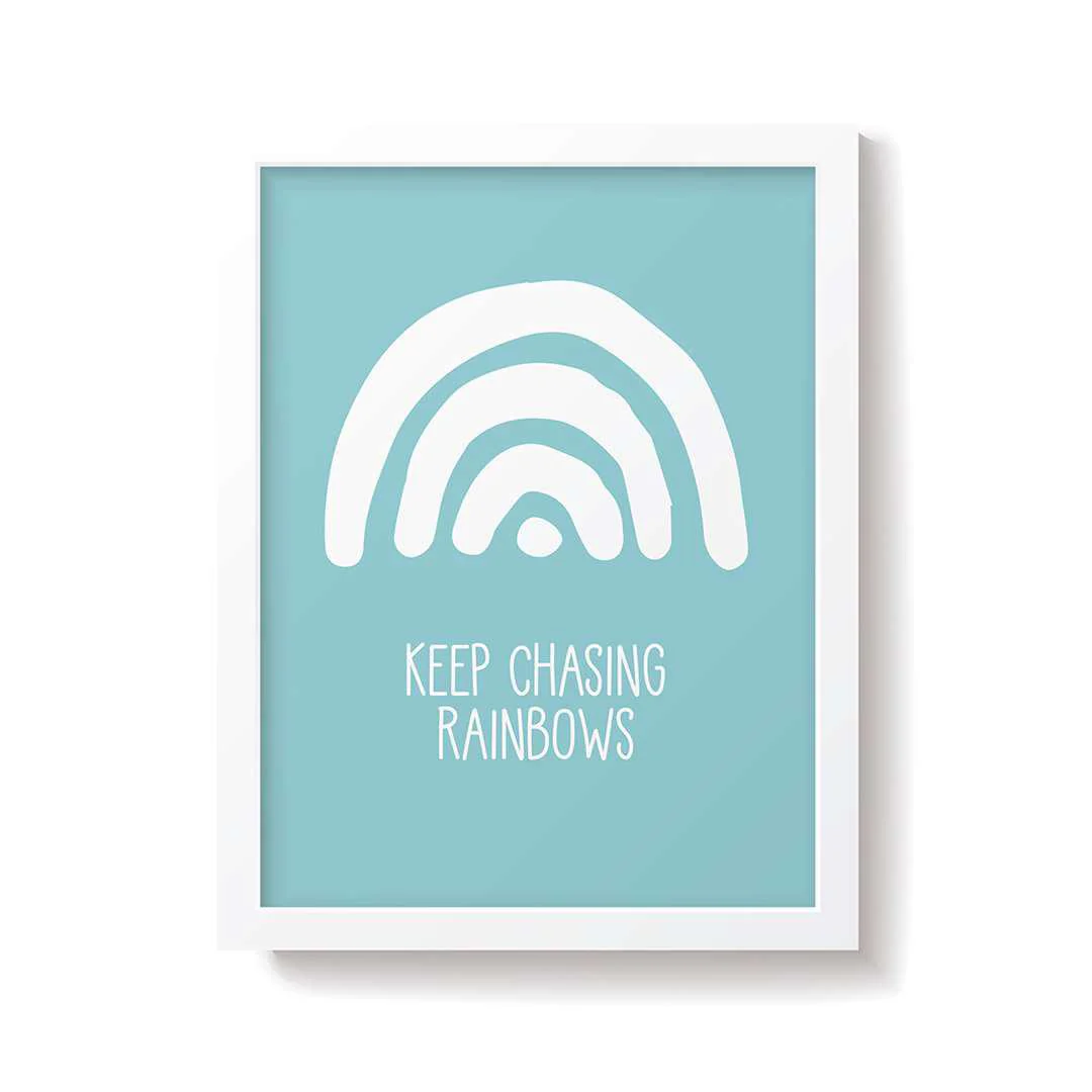 Snuz Keep Chasing Rainbows Nursery Print - Blue - Image 2