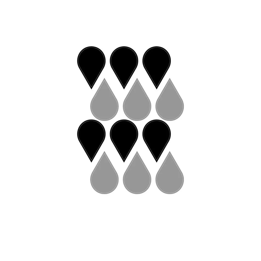 Snuz Nursery Wall Stickers - Black/Grey Raindrops - Image 2