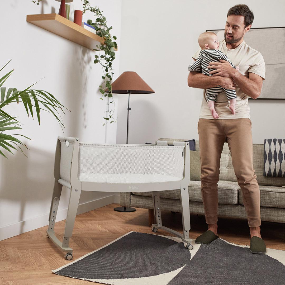 Snuz SnuzPod Studio Bedside Crib - Oslo Grey - Image 3