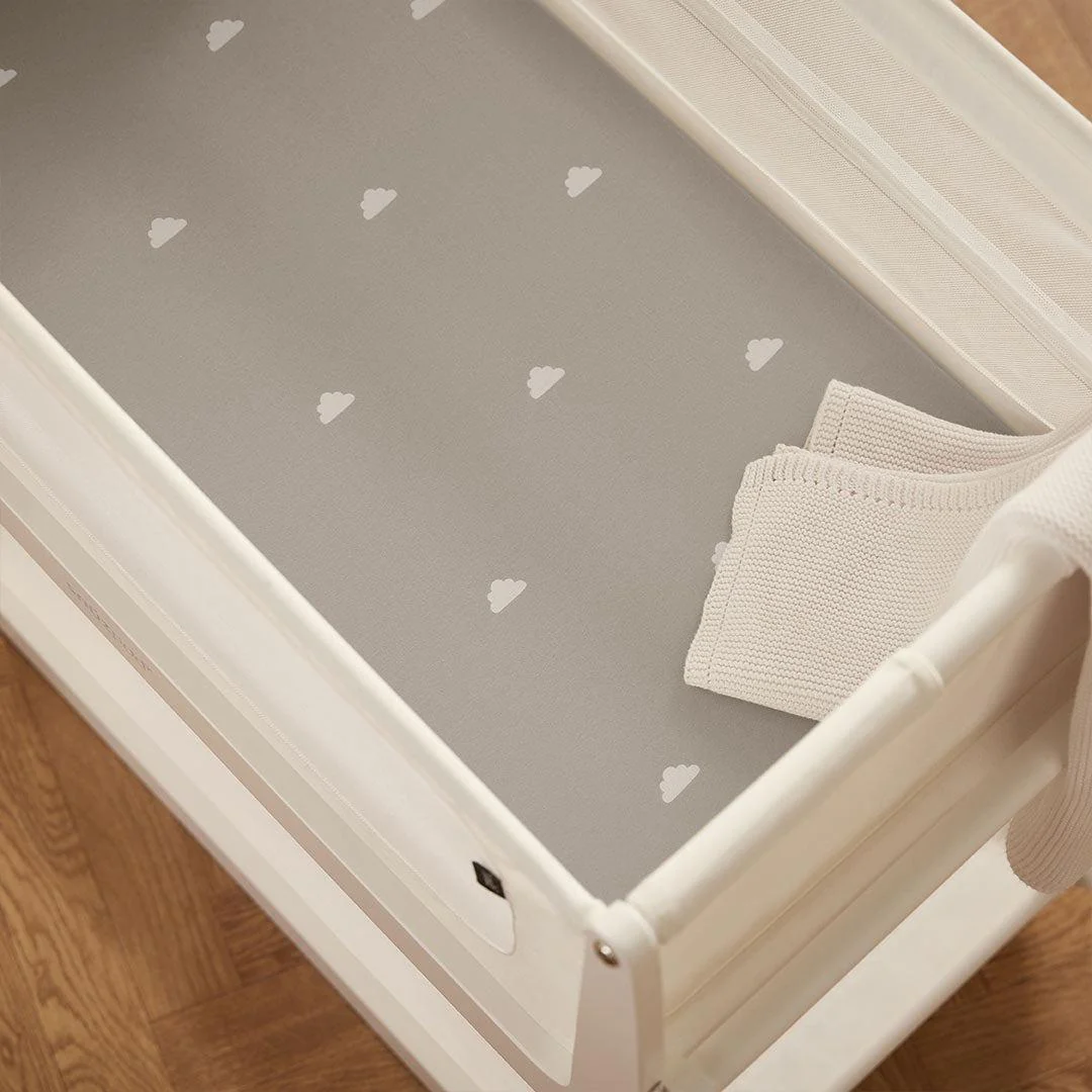 Snuz Twin Pack Crib Sheets - Grey Cloud - Image 3