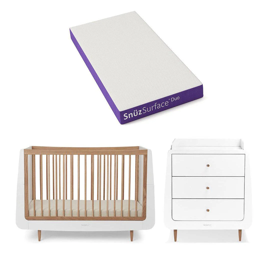SnuzKot 2 Piece Nursery Furniture Set - The Natural Edit - Oak - Image 9