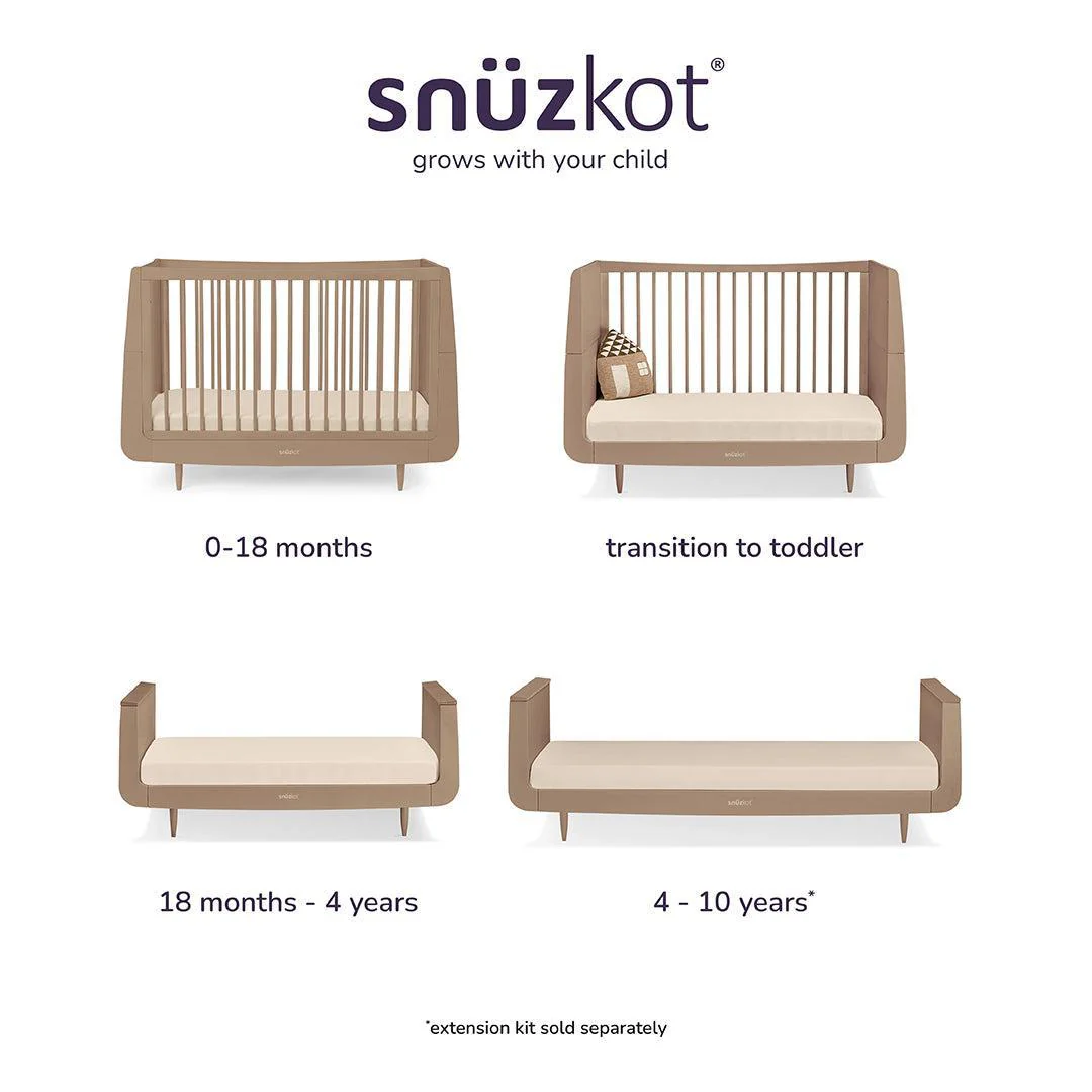 SnuzKot Skandi Cot Bed - Mocha - Image 4