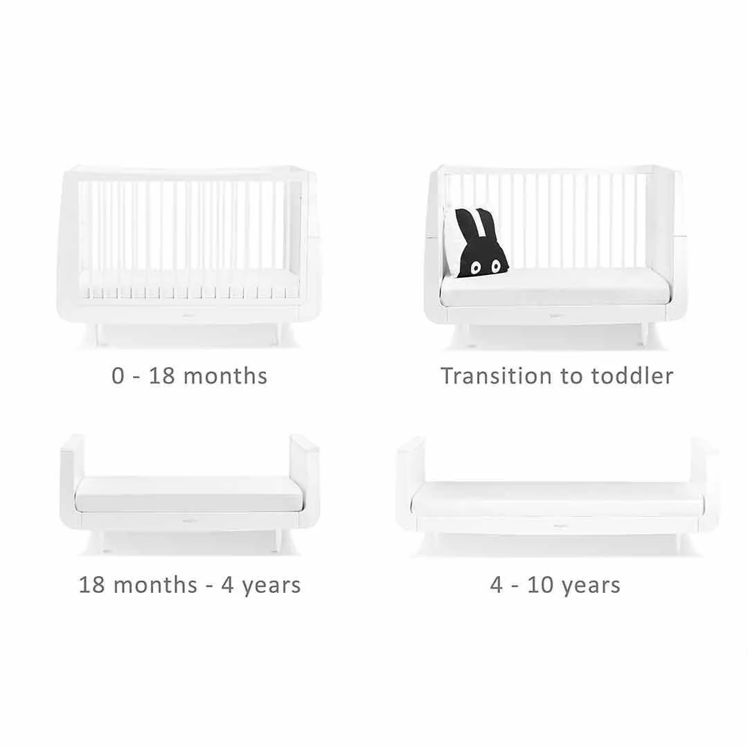 SnuzKot Skandi Cot Bed - White - Image 6