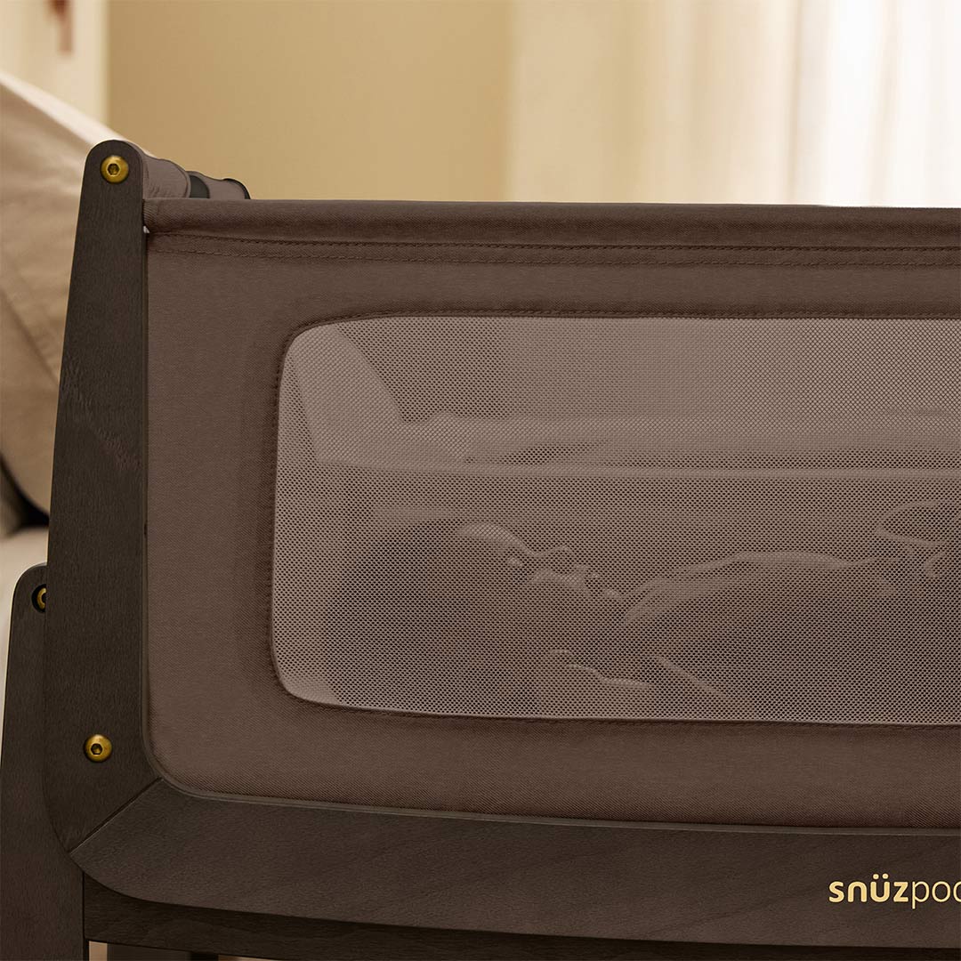 SnuzPod 5 Bedside Crib - Chocolate - Image 7