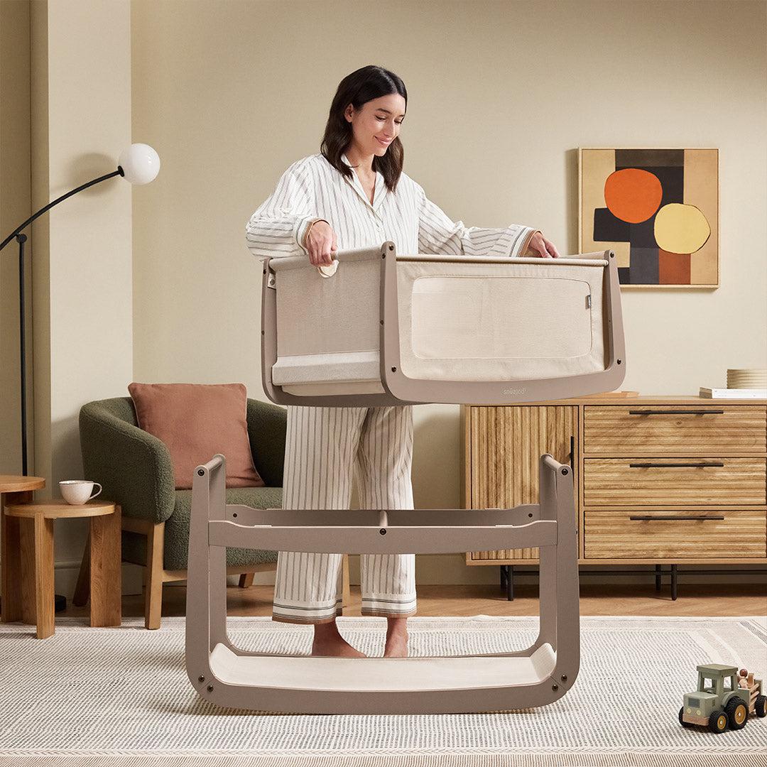 SnuzPod 5 Bedside Crib - Mocha - Image 4