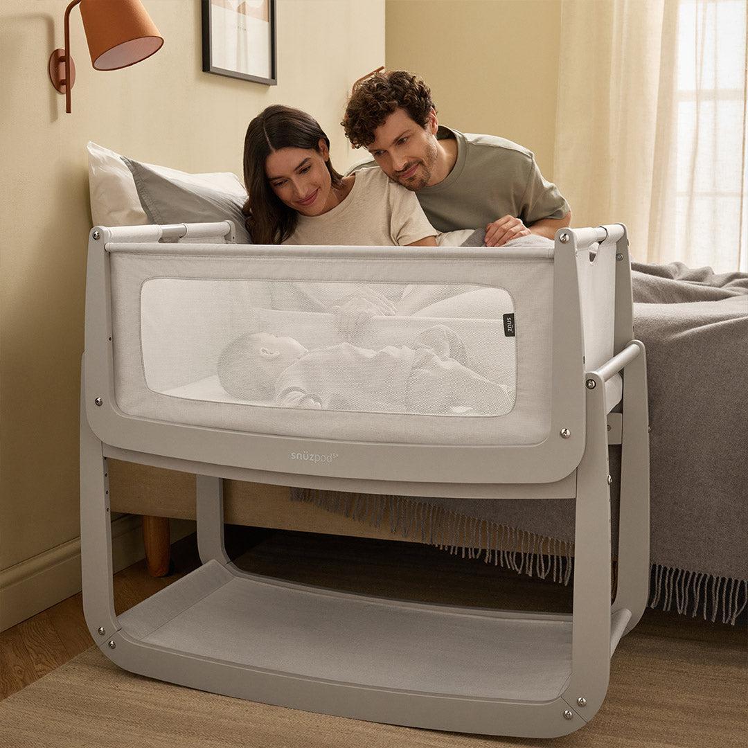 SnuzPod 5 Bedside Crib - Pebble - Image 10