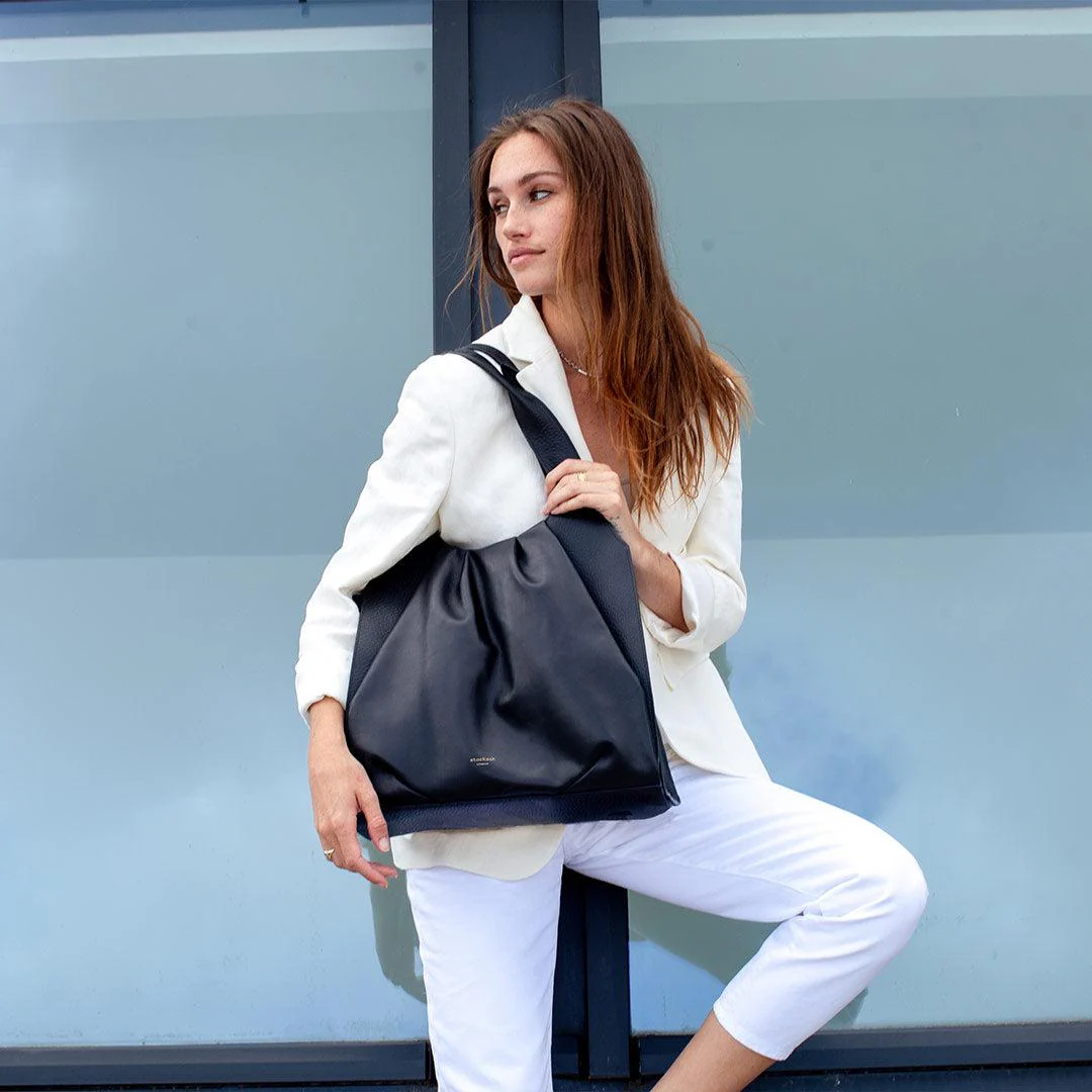 Storksak Kaia Leather Tote Bag - Black - Image 2