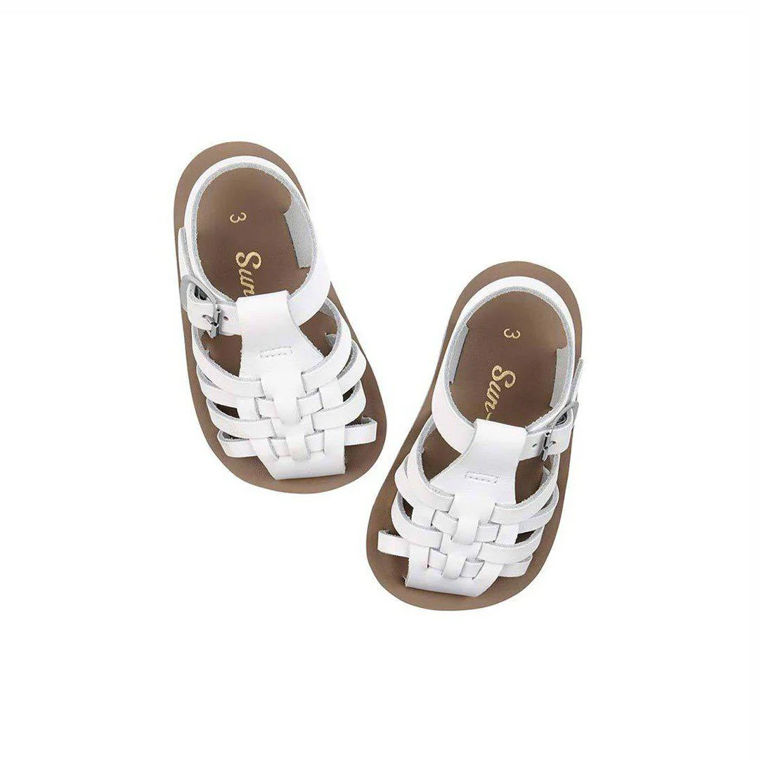 Salt-Water Sun-San Kids Sandals - Sailor - White - Image 2