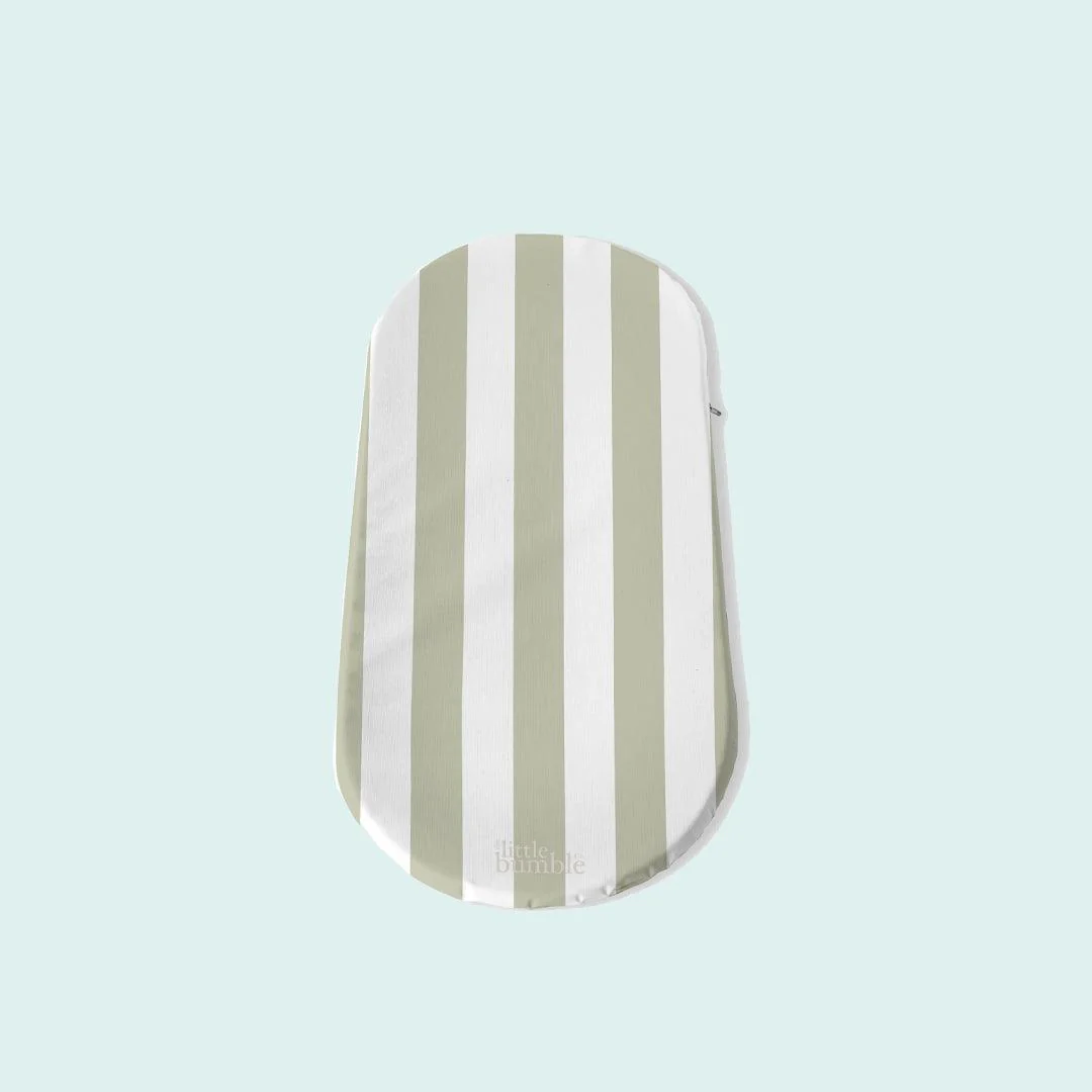 The Little Bumble Co. Changing Basket Mat Liner - Green Stripe