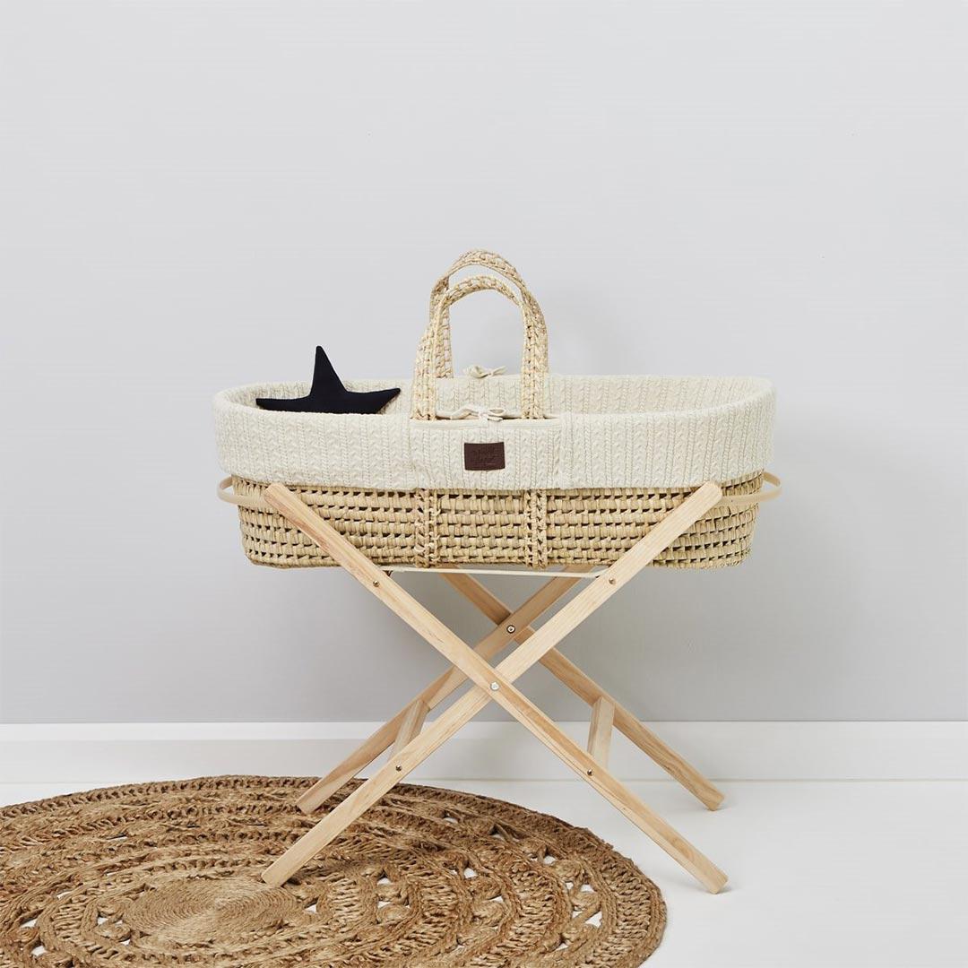 The Little Green Sheep Organic Knitted Moses Basket + Stand Bundle - Image 12