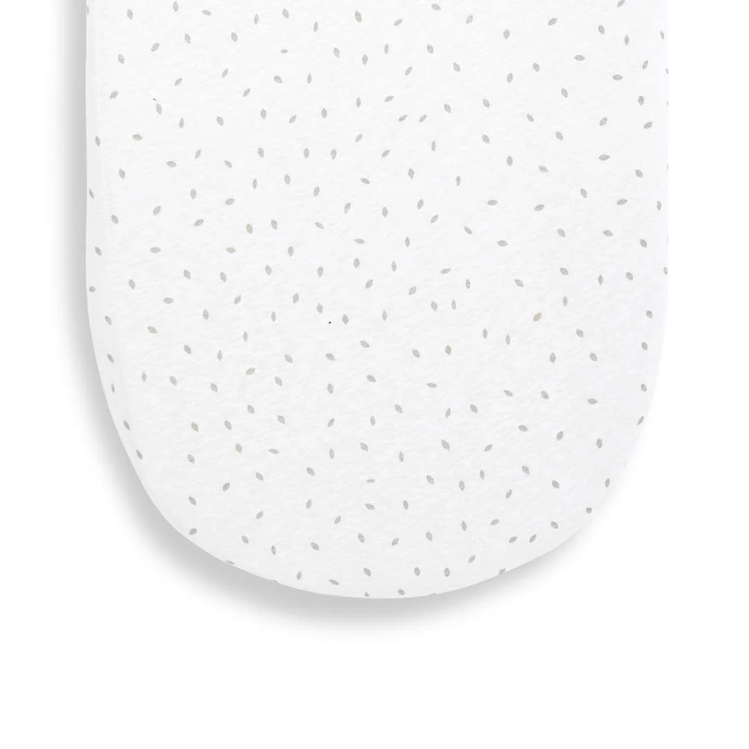 The Little Green Sheep Organic Moses Basket Fitted Sheet - White Rice