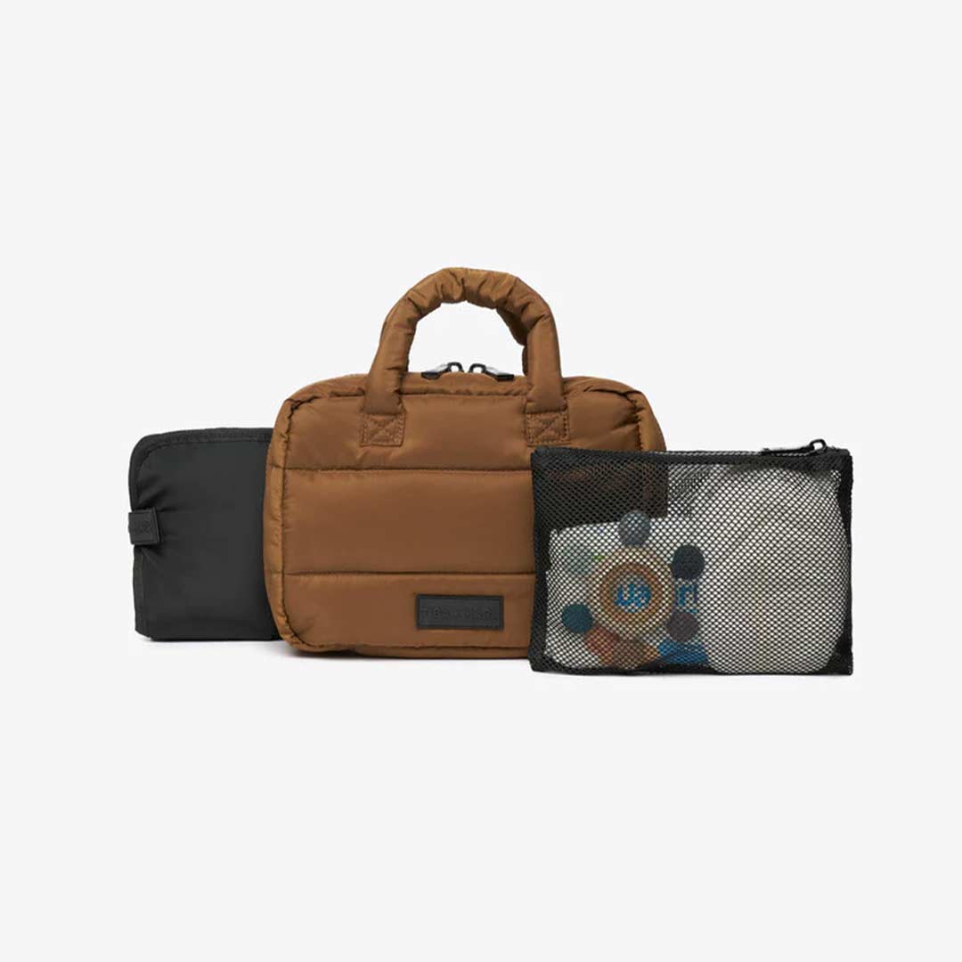 TIBA + MARL Mini Stroller Organiser Puffy Quilt - Coffee - Image 3