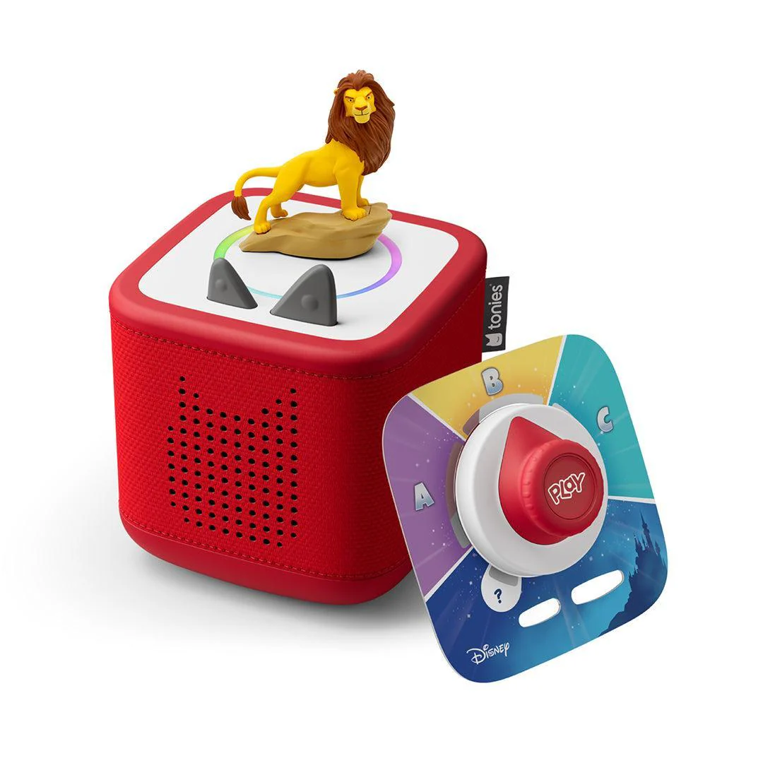 Tonies Toniebox 2 Playset with Tonieplay Game + Controller + Simba Tonie - Red