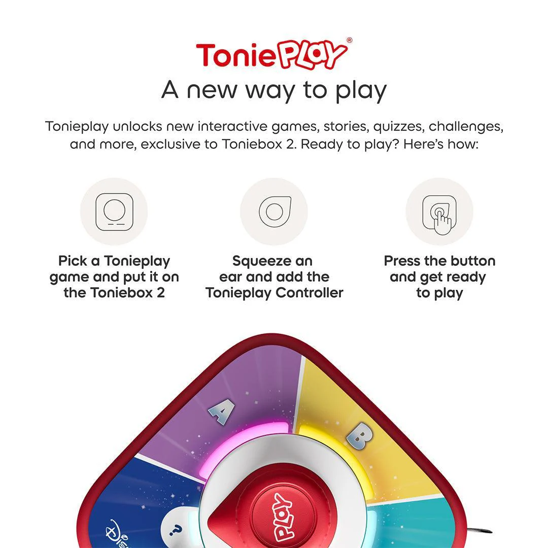 Tonies Toniebox 2 Playset with Tonieplay Game + Controller + Simba Tonie - Red - Image 5