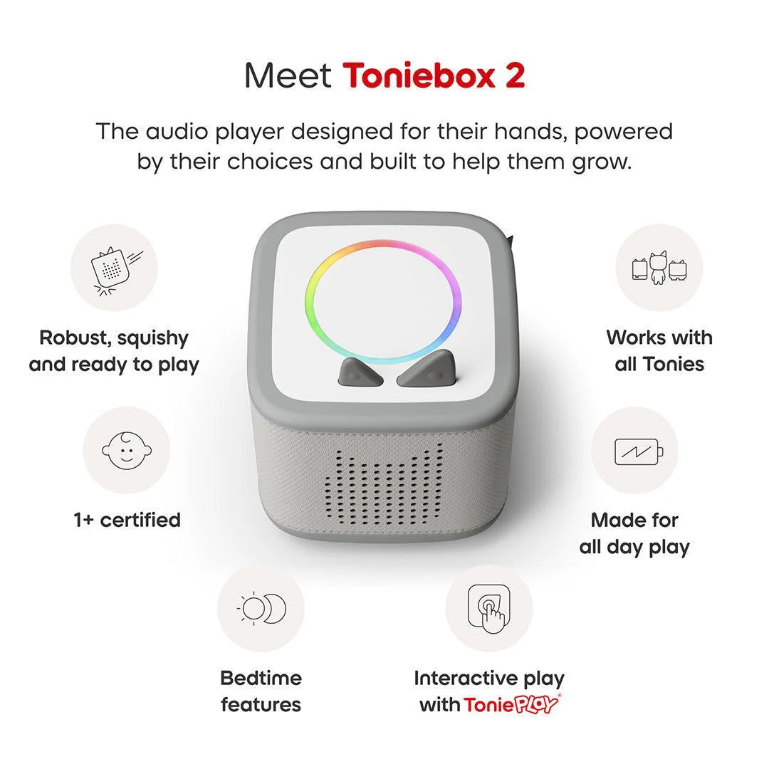 Tonies Toniebox 2 Playset with Tonieplay Game + Controller + PAW Patrol Chase Tonie - Grey - Image 4