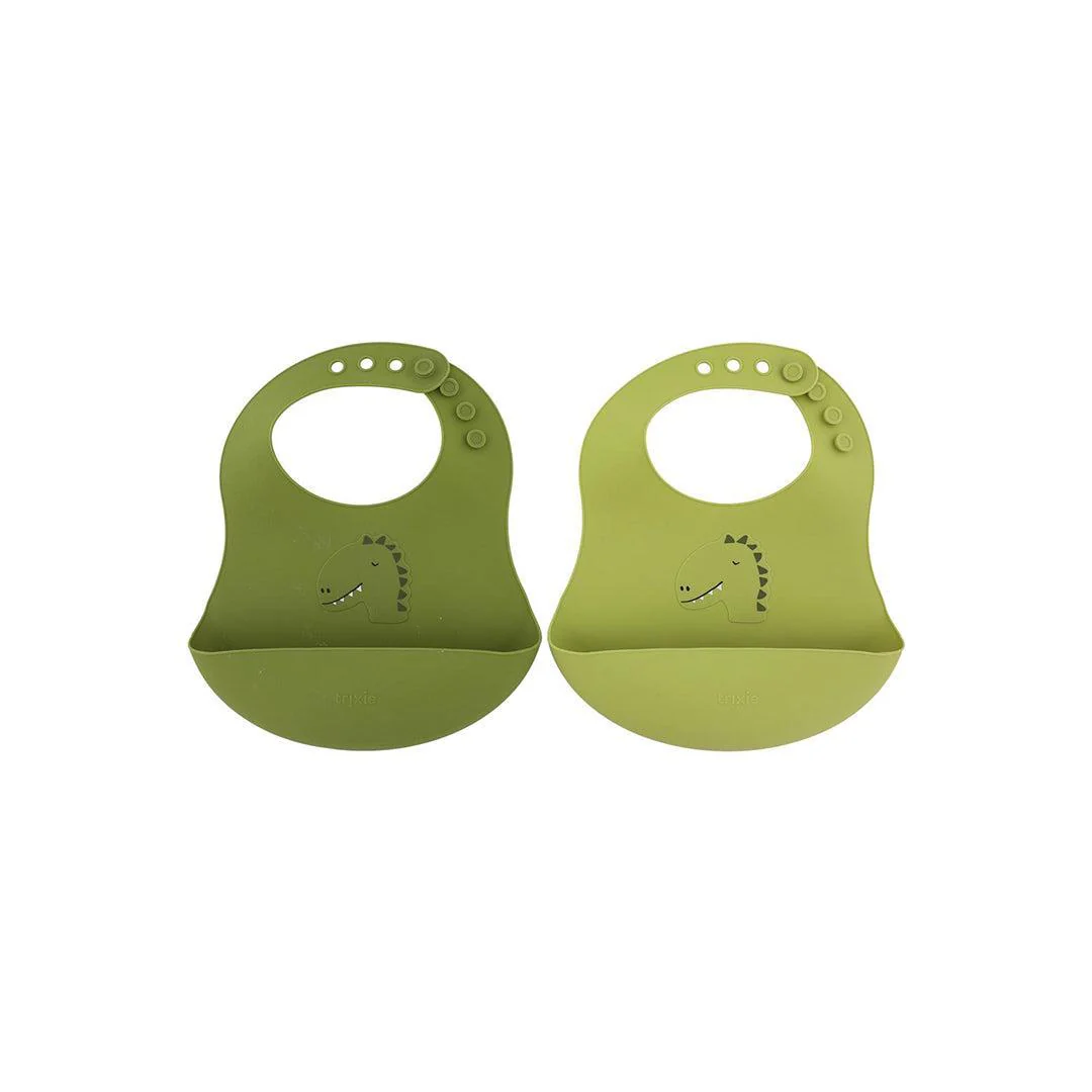 Trixie Silicone Bibs 2 Pack - Mr. Dino - Image 4