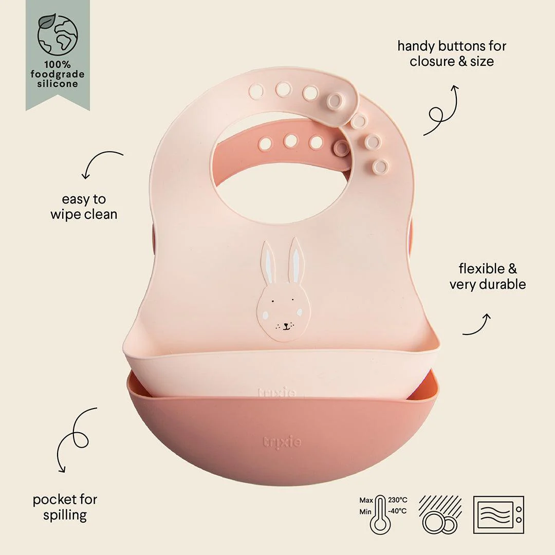 Trixie Silicone Bibs - Mrs Rabbit - 2 Pack - Image 2