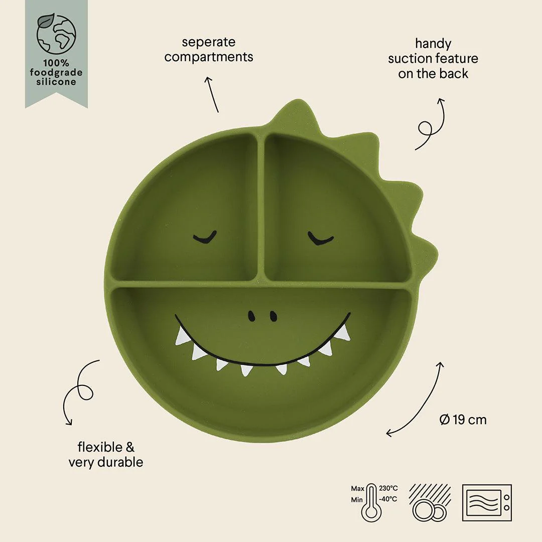 Trixie Silicone Divided Suction Plate - Mr Dino - Image 2