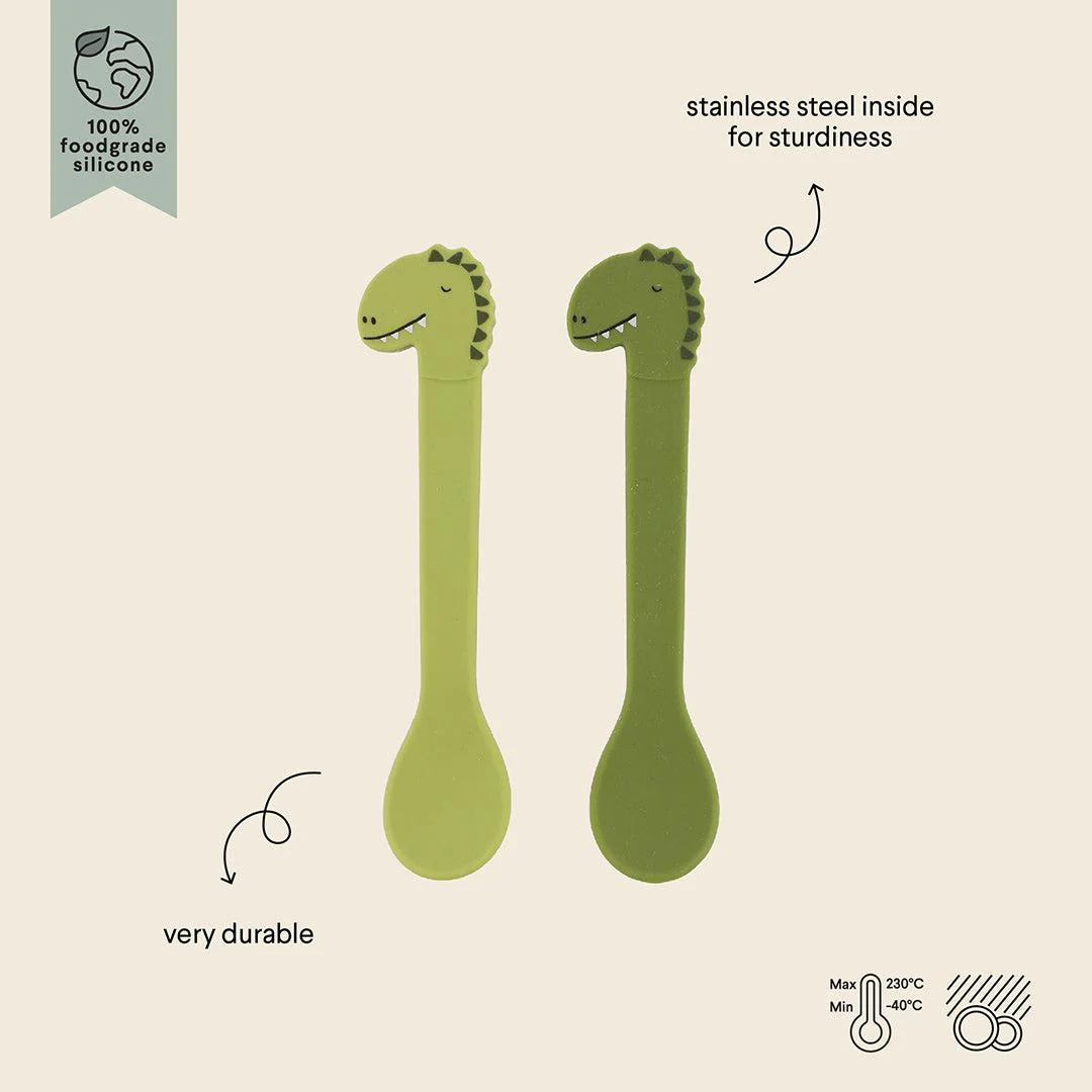 Trixie Silicone Spoon - 2 Pack - Mr Dino - Image 2