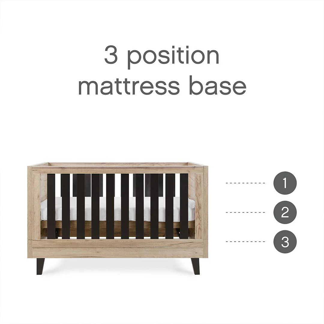 Tutti Bambini Como 3 Piece Room Set - Distressed Oak/Slate Grey - Image 18