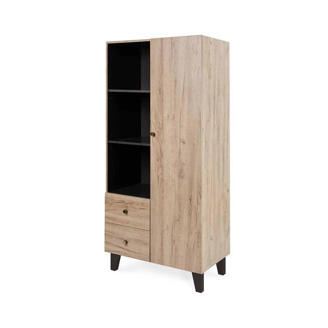 Tutti Bambini Como Wardrobe - Distressed Oak/Slate Grey - Image 6