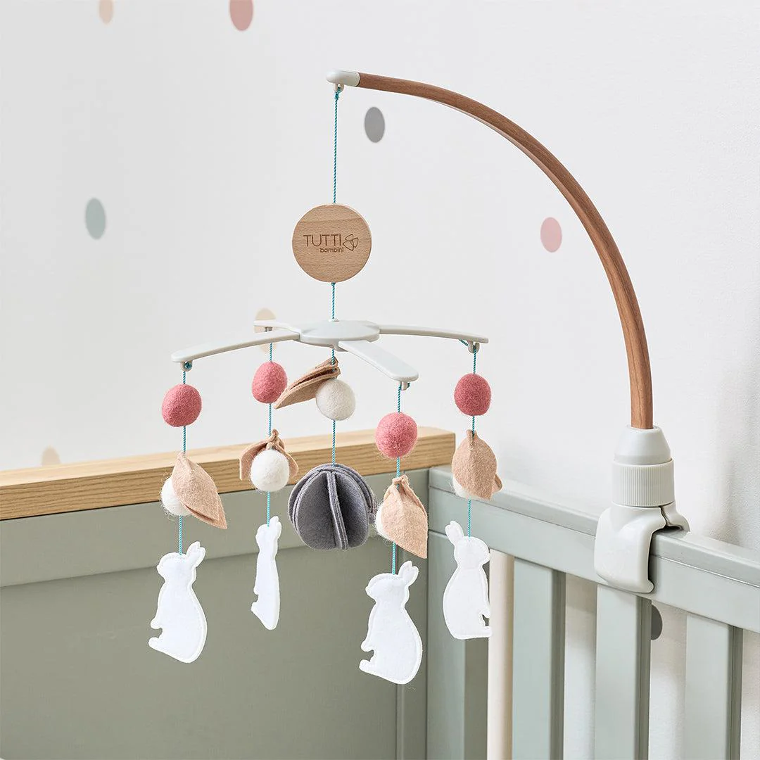 Tutti Bambini Cozee 2 In 1 Crib/Cot Mobile -  Scandinavian Walnut/Cocoon - Image 2