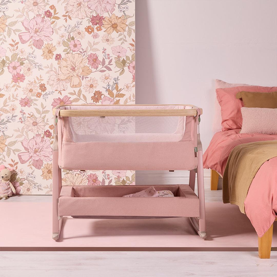 Tutti Bambini Cozee Air 2 Bedside Crib - Drifted Oak / Blush - Image 10