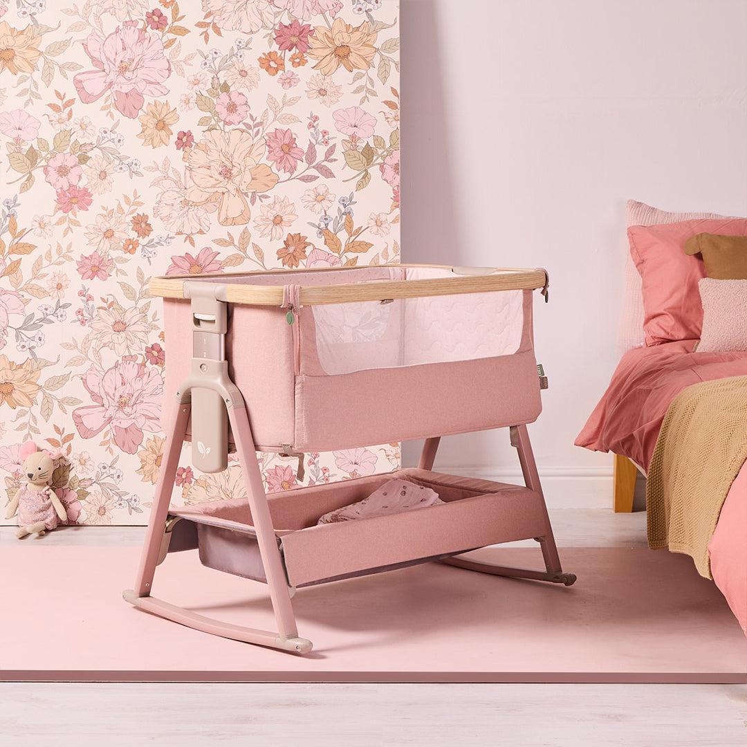 Tutti Bambini Cozee Air 2 Bedside Crib - Drifted Oak / Blush - Image 6