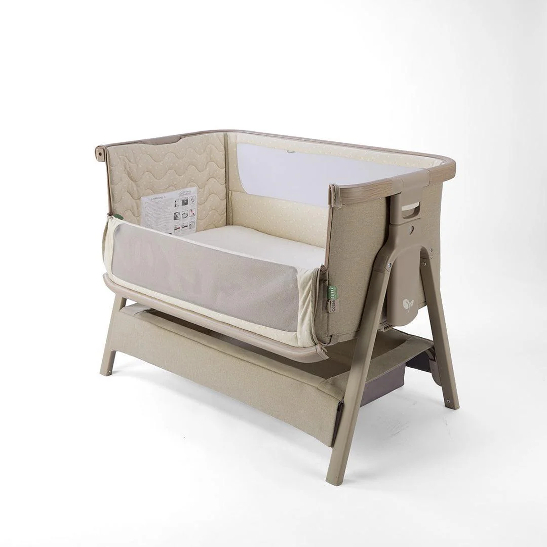 Tutti Bambini Cozee Air 2 Bedside Crib - Soft Walnut / Cocoa - Image 11