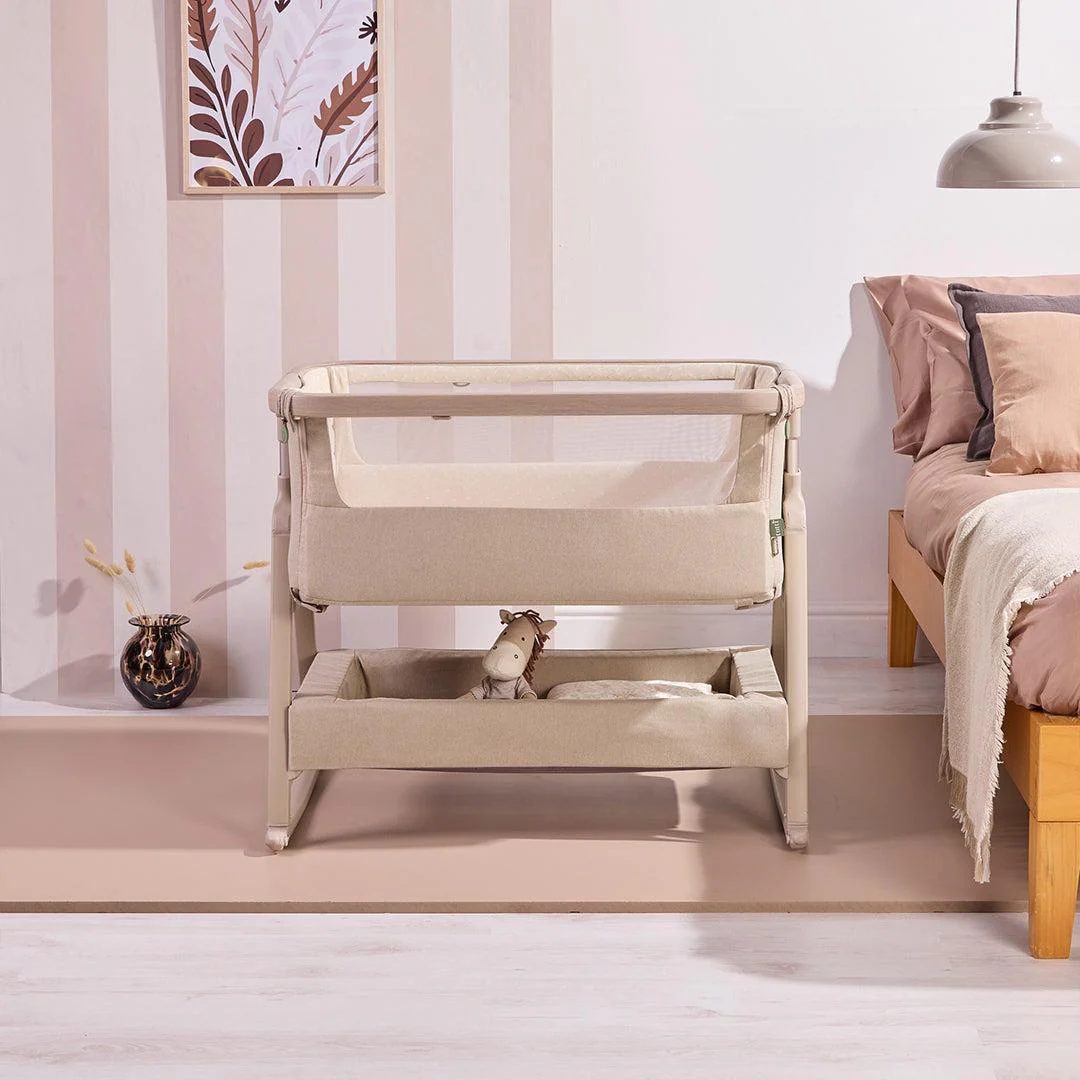 Tutti Bambini Cozee Air 2 Bedside Crib - Soft Walnut / Cocoa - Image 4