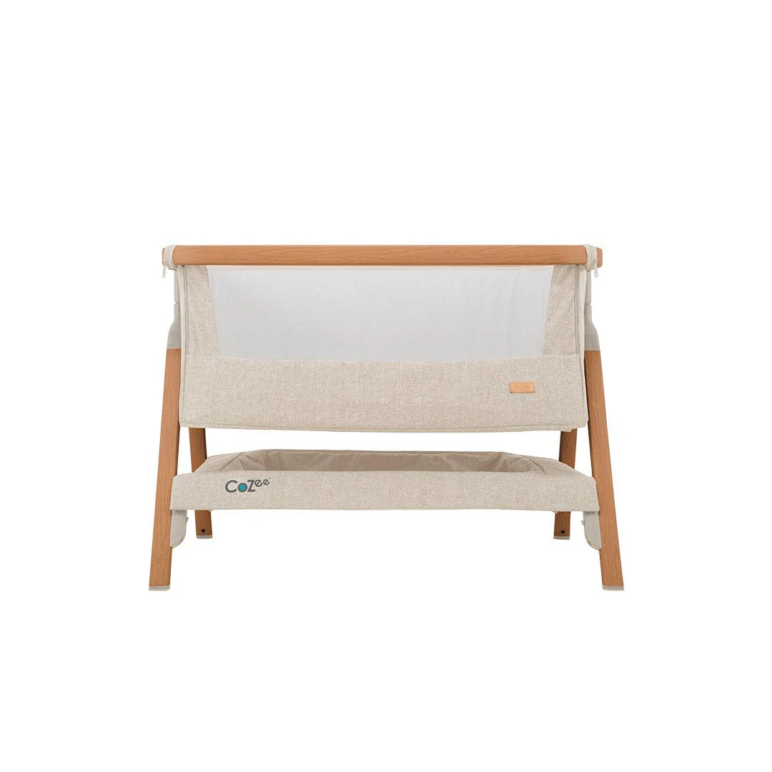 Tutti Bambini CoZee Bedside Crib - Scandinavian Walnut/Ecru
