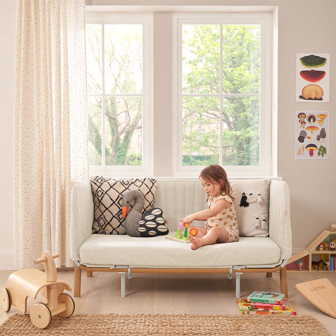 Tutti Bambini CoZee XL Junior Bed + Sofa Expansion Pack - Scandinavian Walnut / Ecru - Image 3