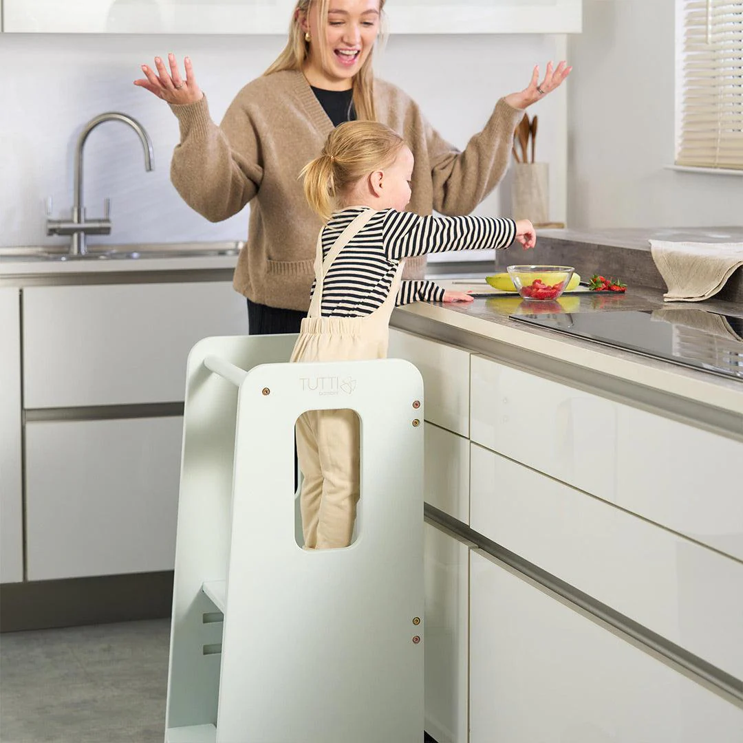 Tutti Bambini Helping Hands Montessori Toddler Learning Tower - Sea Mist - Image 7