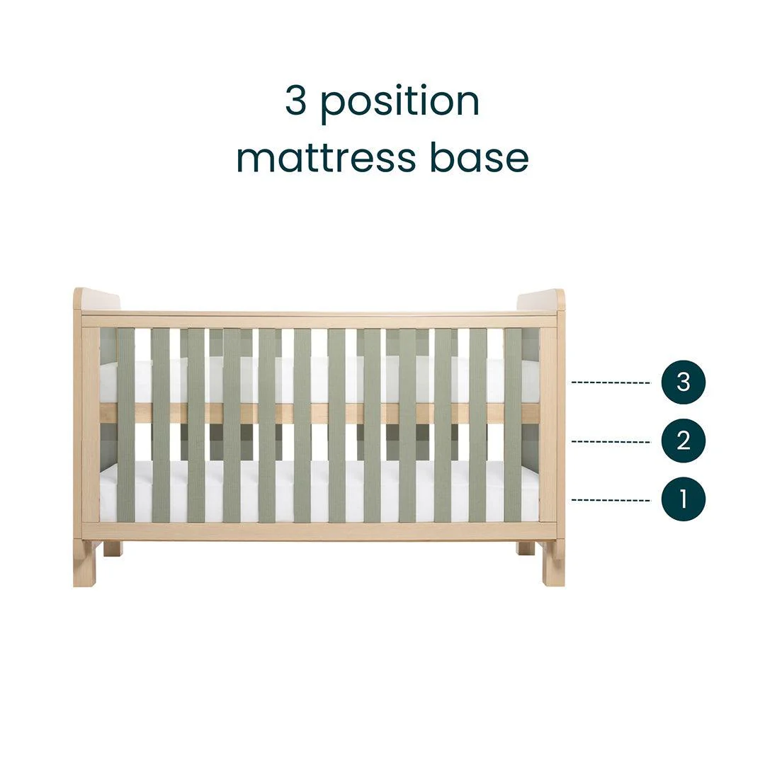 Tutti Bambini Kuba Cot Bed - Golden Oak / Sage Weave - Image 16