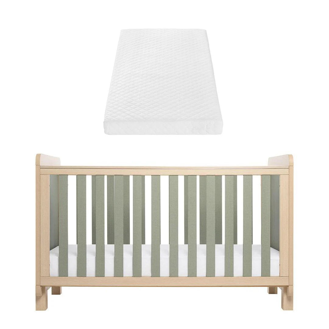 Tutti Bambini Kuba Cot Bed - Golden Oak / Sage Weave - Image 17