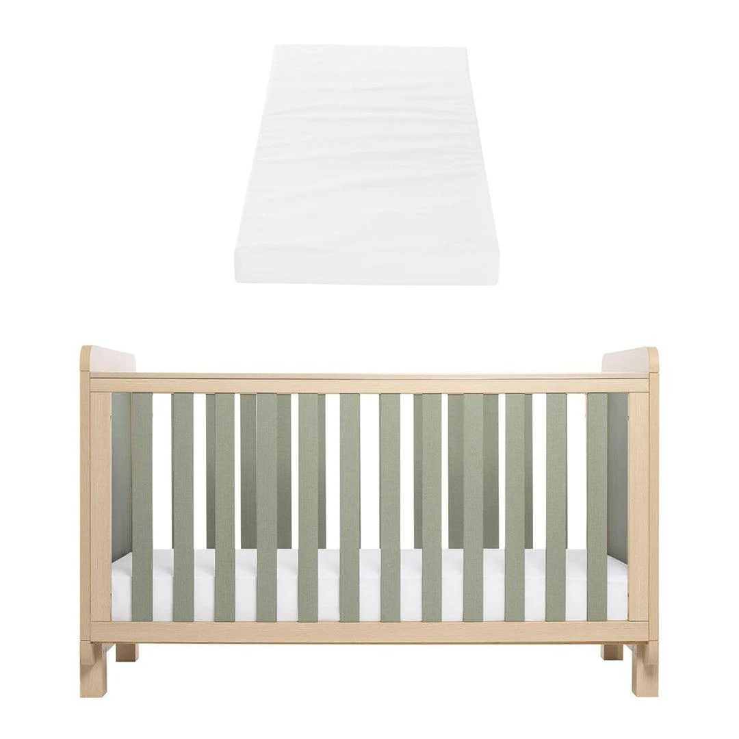 Tutti Bambini Kuba Cot Bed - Golden Oak / Sage Weave - Image 18