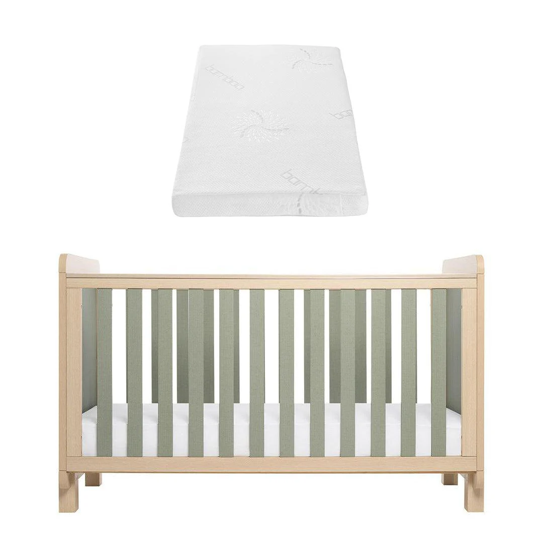 Tutti Bambini Kuba Cot Bed - Golden Oak / Sage Weave - Image 19