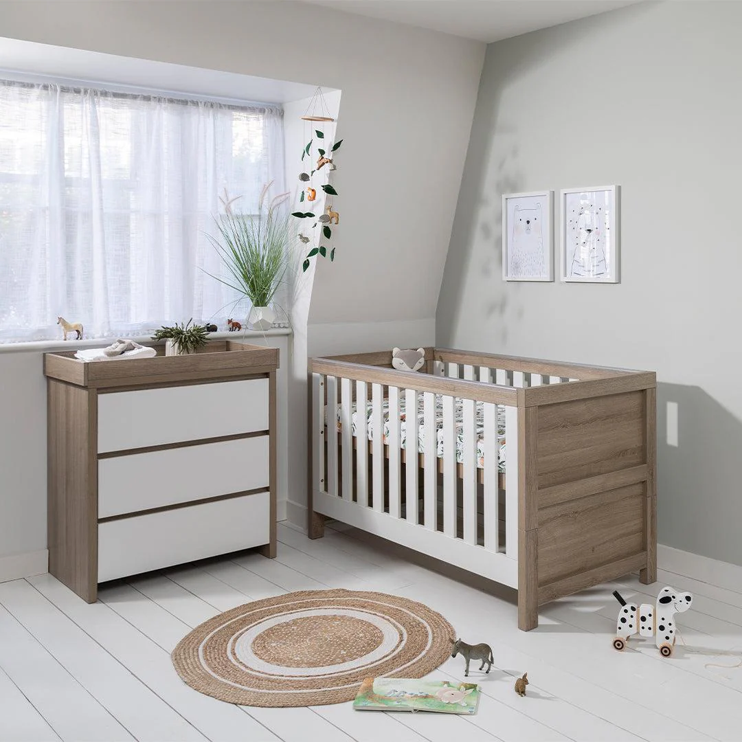 Tutti Bambini Modena 2 Piece Room Set - White/Oak - Image 2