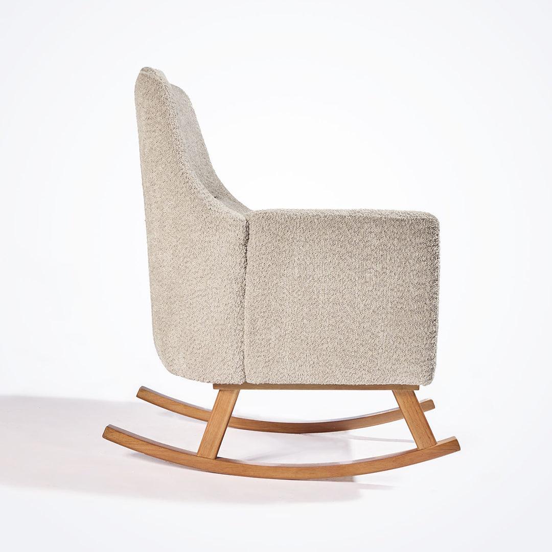 Tutti Bambini Oscar Luxe Rocking Chair & Footstool  - Teddy Mushroom - Image 11